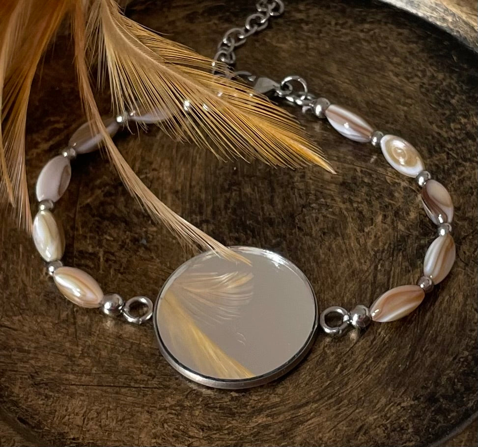 The Mother of Pearl Mirror Bracelet
